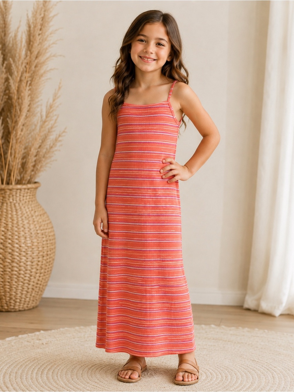 OshKosh B'gosh Pink Striped Casual Dress